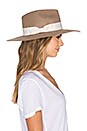 view 2 of 4 XL Glam Hat in Taupe & Ivory Bow