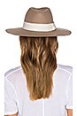 view 3 of 4 XL Glam Hat in Taupe & Ivory Bow