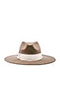 view 4 of 4 XL Glam Hat in Taupe & Ivory Bow