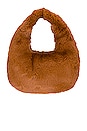 view 1 of 4 Faux Fur Handled Bag in Tobacco