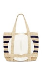 view 1 of 5 Original Straw Traveler Bag in Natural & Navy