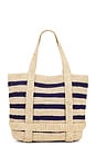 view 2 of 5 Original Straw Traveler Bag in Natural & Navy
