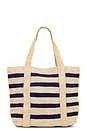 view 3 of 5 Original Straw Traveler Bag in Natural & Navy