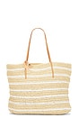 view 1 of 4 Stella Stripe Tote in Natural & White
