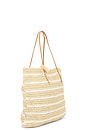 view 3 of 4 Stella Stripe Tote in Natural & White