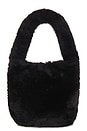view 2 of 4 SAC À POIGNÉE MINI FAUX FUR in Black