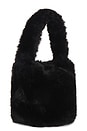 view 3 of 4 SAC À POIGNÉE MINI FAUX FUR in Black