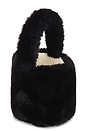 view 4 of 4 SAC À POIGNÉE MINI FAUX FUR in Black