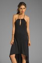 view 1 of 5 High Low Halter Neck Dress in Black