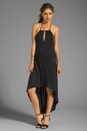 view 2 of 5 High Low Halter Neck Dress in Black