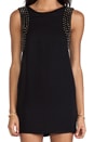 view 5 of 6 Dress with Studded Suede Panels in Black