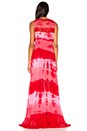 view 3 of 3 ROBE LONGUE TYE-DIE À PANNEAUX in Kozmic Red