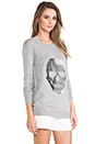 view 2 of 5 Skull Pullover Sweater in Light Heather Grey