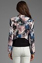 view 3 of 6 Moody Floral Silk Jacket in Navy & Pink