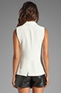 view 3 of 4 Long Blazer Vest in Swan
