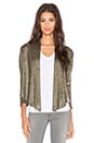 view 1 of 3 Drapey Sequin Blazer in Coal
