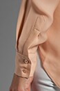 view 5 of 5 Button Down Ombre Blouse in Vanilla/Praline in Vanilla & Praline