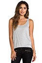 view 1 of 4 Tank with Overlapped Back in Light Heather Grey