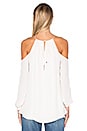 view 3 of 5 Long Sleeve Cold Shoulder Blouse in Antique Ivoire