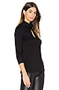 view 2 of 4 Long Sleeve Keyhole Turtleneck Top in Black