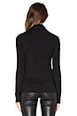 view 3 of 4 Long Sleeve Keyhole Turtleneck Top in Black
