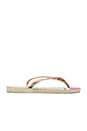 view 2 of 5 Slim Tribal Flip Flop in Beige