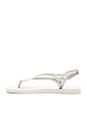 view 5 of 5 CHANCLAS LUNA in White & Silver