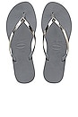 view 1 of 4 You Metallic Flip Flop in Steel Grey