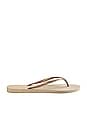 view 2 of 4 Slim Flip Flop in Sand Grey & Light Golden