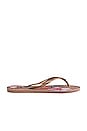 view 2 of 3 Slim Animal Floral Flip Flops in Crocus Rose