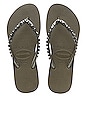 view 1 of 4 Slim Rock Mesh Sandal in Dark Khaki