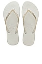 view 1 of 4 Slim Sparkle Sandal in White