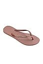 view 3 of 3 Slim Flatform Glitter Sandal in Rose Gold