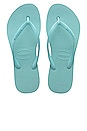 view 1 of 3 CHANCLAS SLIM FLATFORM in Sky Blue