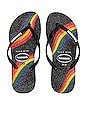 view 1 of 5 Slim Pride Flip Flops in Black