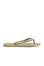 view 2 of 3 Slim Glitter II Flip Flop in Sand Grey