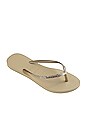 view 3 of 3 Slim Glitter II Flip Flop in Sand Grey