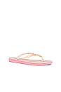 view 3 of 5 Slim Glitter Flourish Flip Flop in Macaron Pink