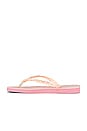 view 5 of 5 Slim Glitter Flourish Flip Flop in Macaron Pink