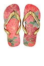 view 1 of 5 Farm Rio Red Florals Sandal in Pantanal Green