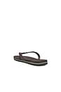 view 4 of 5 Brazil Logo Sandal in Dark Brown & White