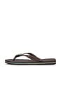 view 5 of 5 Brazil Logo Sandal in Dark Brown & White