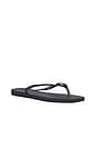 view 3 of 5 Slim Square Logo Sandal in Metallic Black & Silver
