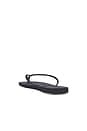 view 4 of 5 Slim Square Logo Sandal in Metallic Black & Silver