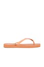 view 2 of 5 Slim Square Logo Sandal in Pink Clay