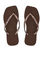 view 1 of 5 SANDALIA SLIM SQUARE in Dark Brown