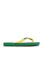 view 2 of 5 Brasil Logo Sandal in Green & Yellow