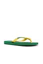 view 3 of 5 Brasil Logo Sandal in Green & Yellow
