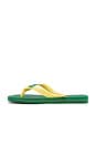 view 5 of 5 Brasil Logo Sandal in Green & Yellow