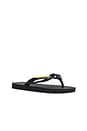 view 3 of 5 Top Logo Metallic Sandal in Black